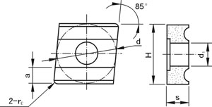 Type Fixés Mécaniquement Inserts MH